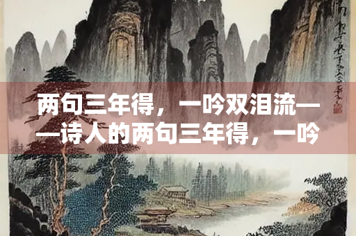 两句三年得，一吟双泪流——诗人的两句三年得，一吟双泪流