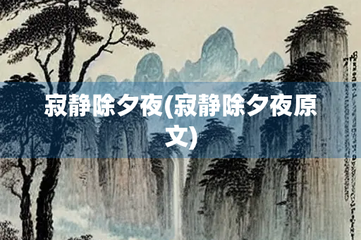 寂静除夕夜(寂静除夕夜原文)