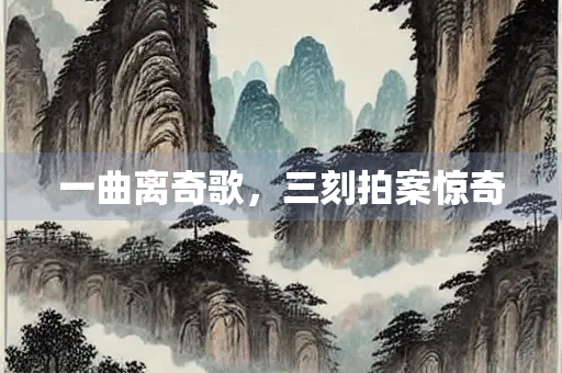 一曲离奇歌，三刻拍案惊奇