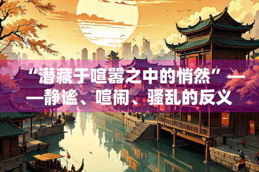 “潜藏于喧嚣之中的悄然”——静谧、喧闹、骚乱的反义词