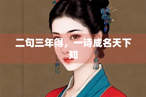 二句三年得，一诗成名天下知