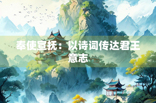 奉使宣抚：以诗词传达君王意志