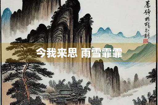 今我来思 雨雪霏霏