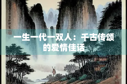 一生一代一双人：千古传颂的爱情佳话