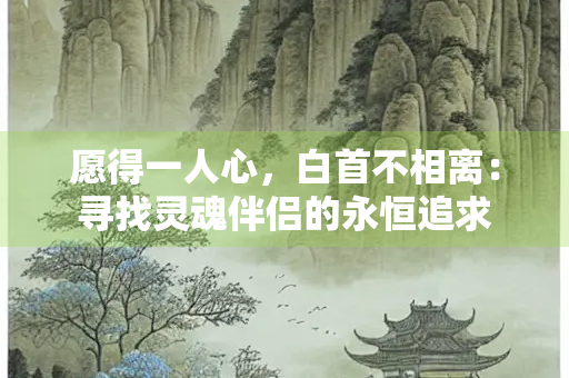 愿得一人心，白首不相离：寻找灵魂伴侣的永恒追求