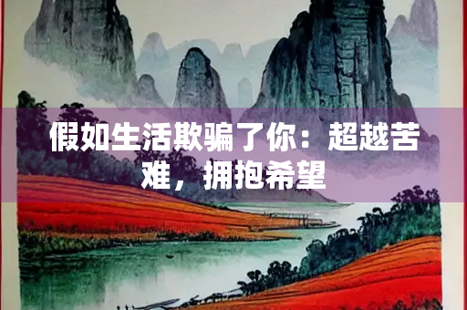 假如生活欺骗了你：超越苦难，拥抱希望
