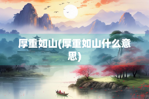 厚重如山(厚重如山什么意思)