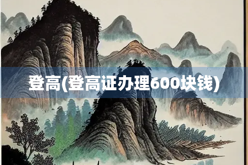 登高(登高证办理600块钱)