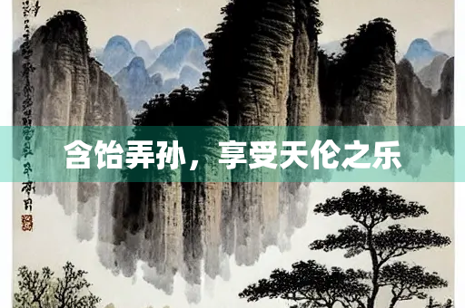 含饴弄孙，享受天伦之乐