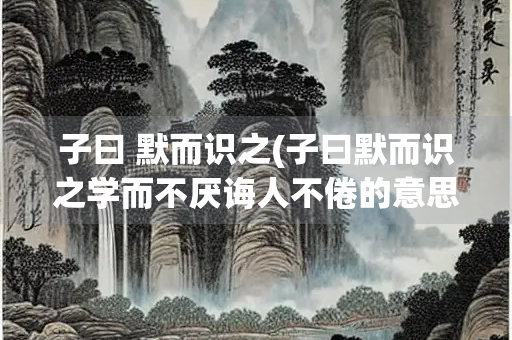子曰 默而识之(子曰默而识之学而不厌诲人不倦的意思)