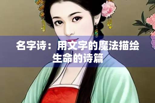 名字诗：用文字的魔法描绘生命的诗篇