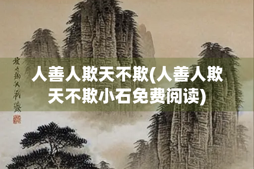 人善人欺天不欺(人善人欺天不欺小石免费阅读)