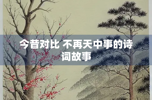 今昔对比 不再天中事的诗词故事