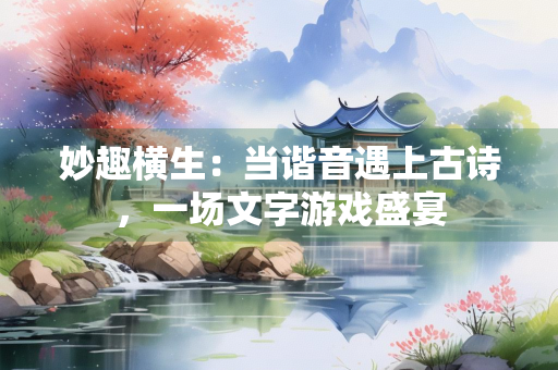 妙趣横生：当谐音遇上古诗，一场文字游戏盛宴