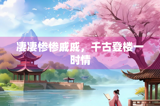 凄凄惨惨戚戚，千古登楼一时情