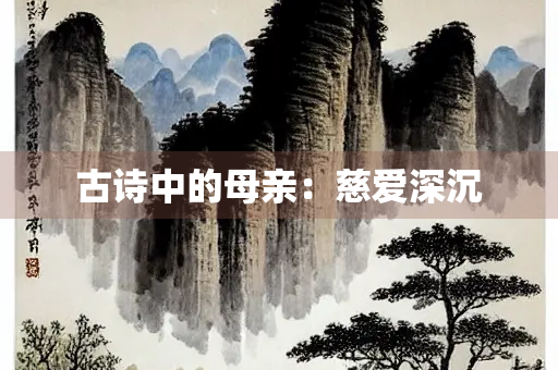 古诗中的母亲：慈爱深沉