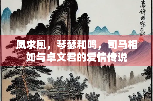 凤求凰，琴瑟和鸣，司马相如与卓文君的爱情传说