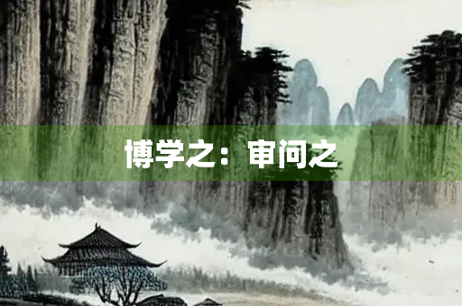博学之：审问之