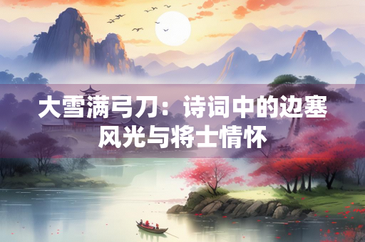 大雪满弓刀：诗词中的边塞风光与将士情怀