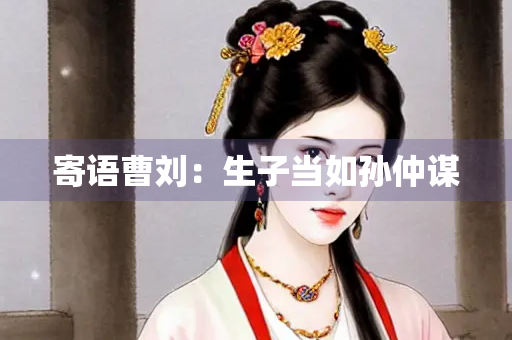 寄语曹刘：生子当如孙仲谋