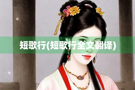 短歌行(短歌行全文翻译)