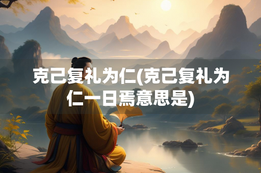 克己复礼为仁(克己复礼为仁一日焉意思是)