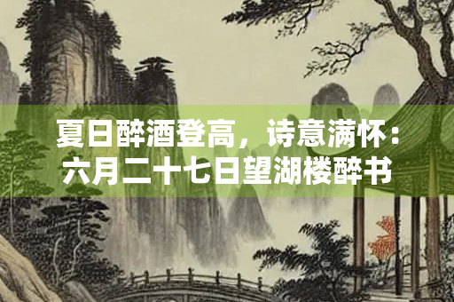 夏日醉酒登高，诗意满怀：六月二十七日望湖楼醉书