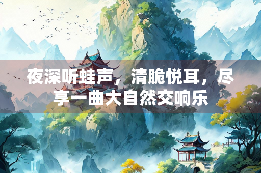 夜深听蛙声，清脆悦耳，尽享一曲大自然交响乐