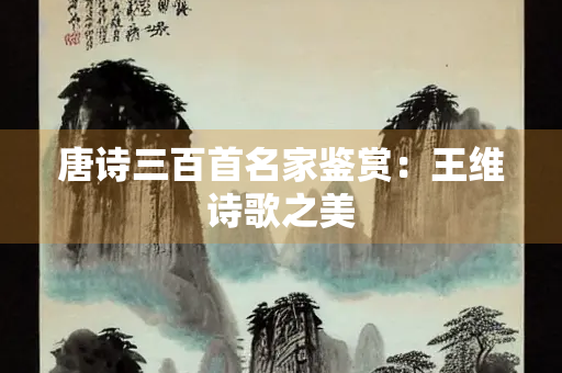 唐诗三百首名家鉴赏：王维诗歌之美