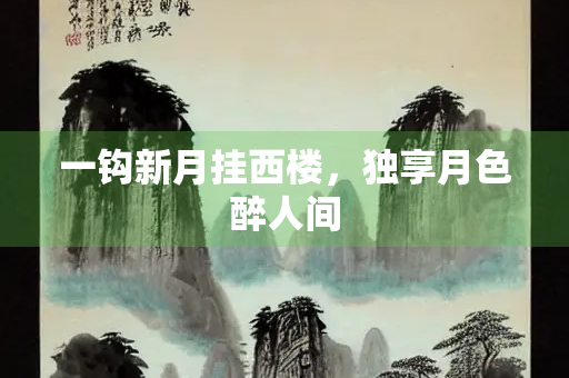 一钩新月挂西楼，独享月色醉人间