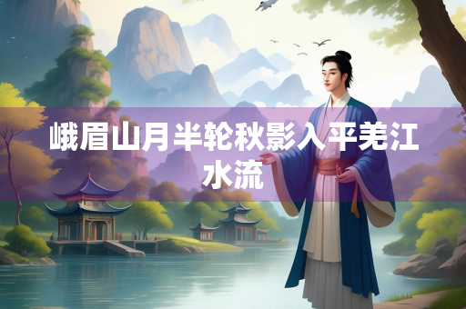 峨眉山月半轮秋影入平羌江水流