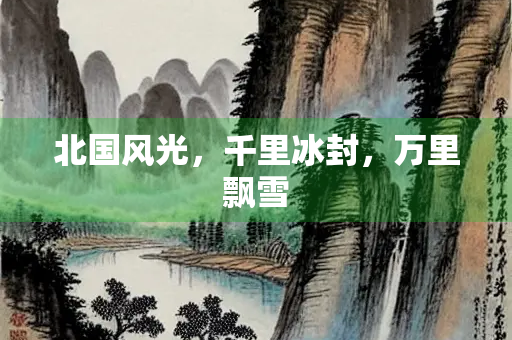 北国风光，千里冰封，万里飘雪
