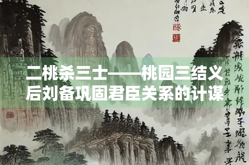 二桃杀三士——桃园三结义后刘备巩固君臣关系的计谋