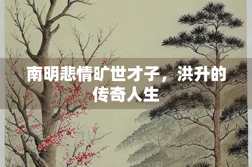 南明悲情旷世才子，洪升的传奇人生