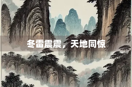 冬雷震震，天地同惊