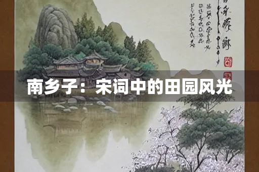 南乡子：宋词中的田园风光