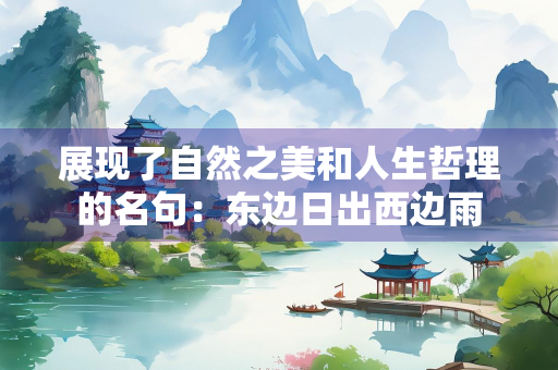 展现了自然之美和人生哲理的名句：东边日出西边雨