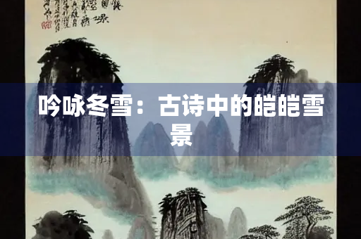 吟咏冬雪：古诗中的皑皑雪景