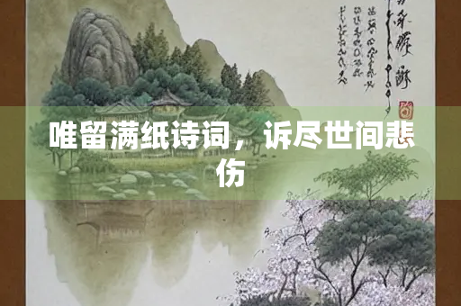 唯留满纸诗词，诉尽世间悲伤