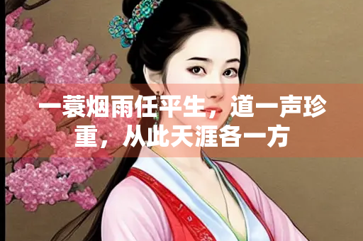 一蓑烟雨任平生，道一声珍重，从此天涯各一方