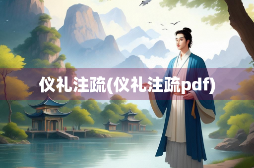 仪礼注疏(仪礼注疏pdf)