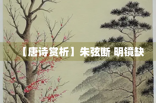 【唐诗赏析】朱弦断 明镜缺