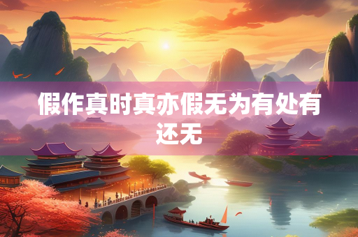 假作真时真亦假无为有处有还无