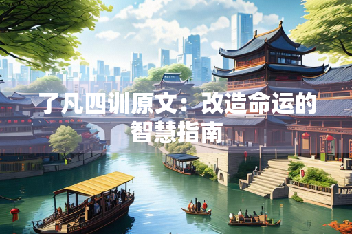 了凡四训原文：改造命运的智慧指南