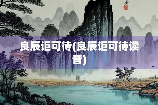 良辰讵可待(良辰讵可待读音)