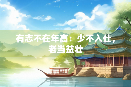 有志不在年高：少不入仕，老当益壮