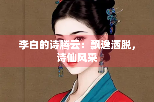 李白的诗腾云：飘逸洒脱，诗仙风采