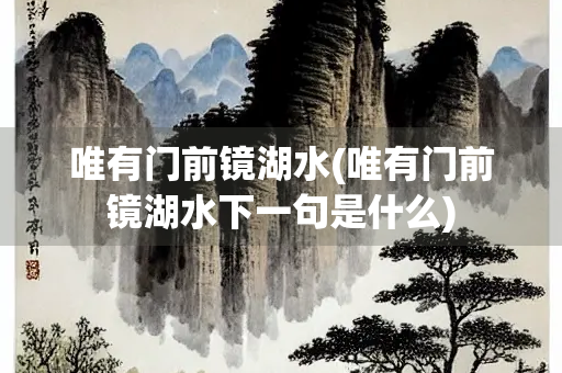 唯有门前镜湖水(唯有门前镜湖水下一句是什么)