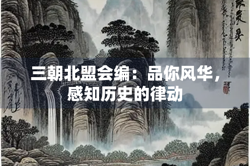 三朝北盟会编：品你风华，感知历史的律动