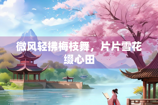 微风轻拂梅枝舞，片片雪花缀心田